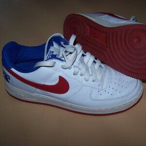 Nike Vintage Air Force 1 White w/Red & Blue Philly Colors & Liberty Logo SZ 10.5